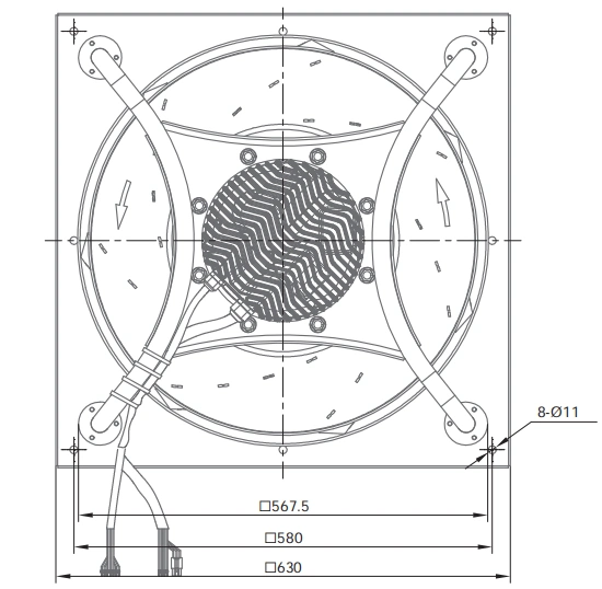 Customized HVAC System Ec Axial Compact Fan Fzy630-4D Axial Fan 11kw-Axial-Fan Ec Axial Compact Fan