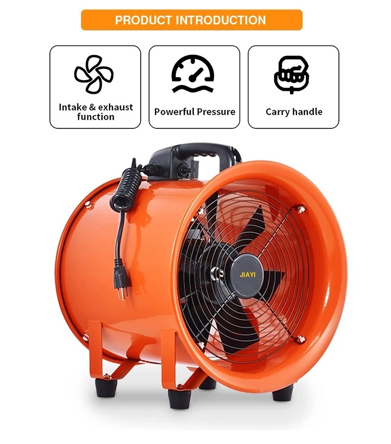 Axial Fan Ventilation Fan Axial Flow Fan Portable Ventilation Fans with Duct 300mm 12 Inch