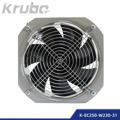 Ventilateur soufflant, ventilateur axial EC, 250 mm, roulement à billes, pour armoire de réfrigération, refroidissement (K-EC250-W230-31)