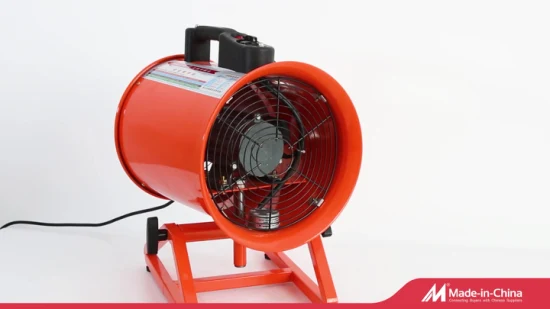 Ventilateur de ventilation industriel portable à grande vitesse de 200 mm avec 2600 tr/min et flux d'air puissant